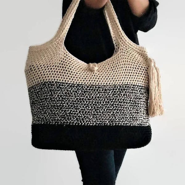 CROCHET PATTERN Crochet Bag Pattern Tote Pattern crochet purse  woman bag, shopping bag, summer bag beach bag, handbag, crochet shoulder bag