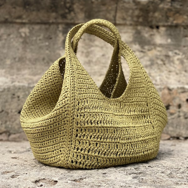 CROCHET PATTERN LIMA Bag Crochet Bag Pattern Wool Bag crochet purse  woman bag shopping bag summer bag beach bag, handbag Raffia Bag