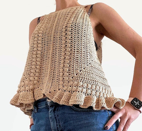 CROCHET PATTERN Liv Granny Square Top Adults Crochet , Women CROCHET PATTERN Liv Granny Square Top Adults Crochet , Women