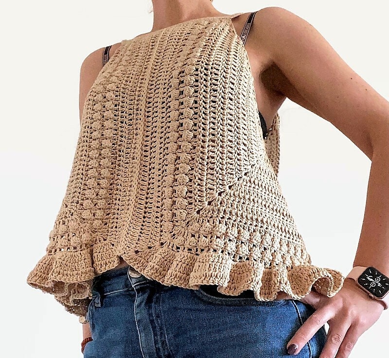 CROCHET PATTERN Liv Granny Square Top Adults Crochet , Women Granny