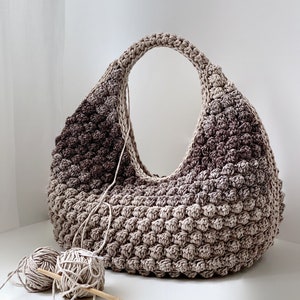 MOTIF AU CROCHET Sac ronda Sac au crochet Sac à main en laine au crochet Sac à main pour femme, sac shopping, sac d'été, sac de plage, sac à main