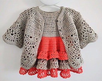 Crochet PATTERN Baby Jacket Crochet PATTERN Baby Dress Baby Cardigan Baby Girl Pattern Baby Outfit Newborn Baby Girl Clothes Pattern PDF