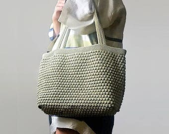 PATRÓN DE GANCHILLO Patrón de bolso de ganchillo Patrón de bolso tote Bolso de ganchillo para mujer, bolso de compras, bolso de verano, bolso de playa, bolso de mano, bolso de hombro de ganchillo