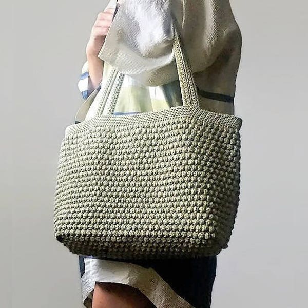 CROCHET PATTERN Crochet Bag Pattern Tote Pattern crochet purse  woman bag, shopping bag, summer bag beach bag, handbag, crochet shoulder bag