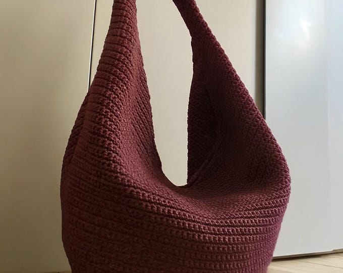 CROCHET PATTERN MAXIHOBO Bag Crochet Bag Pattern Wool Bag crochet purse  woman bag shopping bag summer bag beach bag, handbag