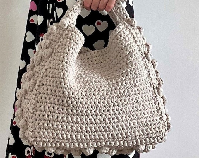 CROCHET PATTERN  Creta Bag Crochet Bag Pattern Tote Pattern  woman bag, shopping bag, summer bag beach bag, handbag, crochet shoulder bag