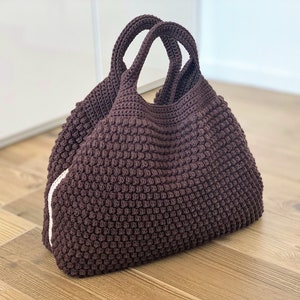 CROCHET PATTERN Arcadia Tote Bag Crochet Bag Pattern crochet purse shopping bag, summer bag beach bag, handbag, crochet shoulder bag image 5