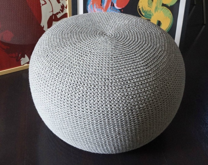 CROCHET PATTERN Tutorial XXL Large Crochet Pouf Poof, Ottoman, Footstool, Home Decor, Pillow, Bean Bag, Floor cushion (Crochet Pattern)