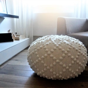 CROCHET PATTERN DIY Tutorial Large Crochet Pouf Poof, Ottoman, Footstool, Home Decor, Pillow, Bean Bag, Floor cushion Crochet Pattern image 3