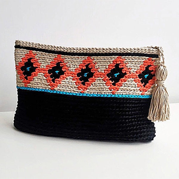 CROCHET PATTERN Crochet Bag Pattern crochet purse pochette pattern woman bag, evening bag, summer bag, handbag, crochet bag, clutch