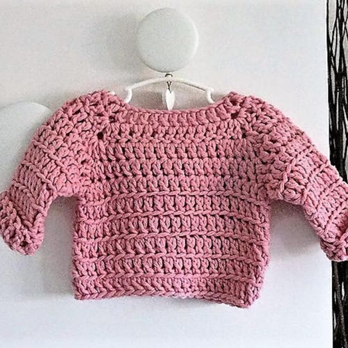 CROCHET PATTERN Crochet Baby Sweater Baby Pullover Easy | Etsy