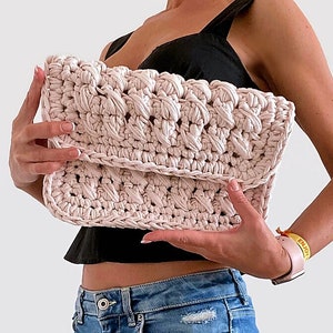 CROCHET PATTERN Brea Pochette Bag Crochet Bag Pattern Tote Pattern woman bag summer bag beach bag, handbag, crochet image 1