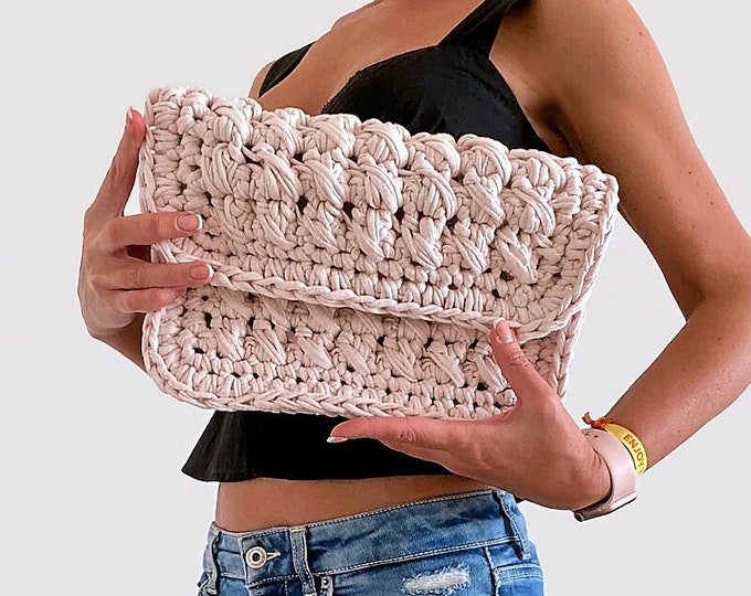 CROCHET PATTERN Brea Pochette Bag Crochet Bag Pattern Tote Pattern  woman bag summer bag beach bag, handbag, crochet