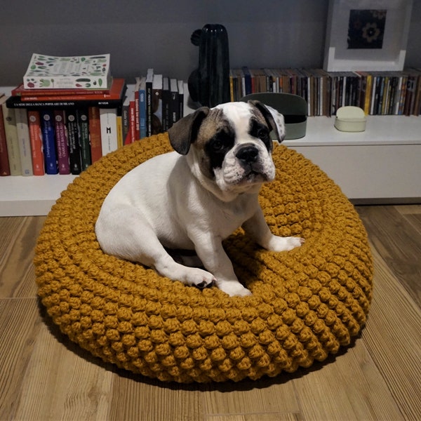 HÄKELMUSTER Video Tutorial Diy Tutorial Häkeln Pouf, Haustierbett, Hundebett, Poof, Ottoman, Fußschemel, Kissen, Sitzsack, Bodenkissen