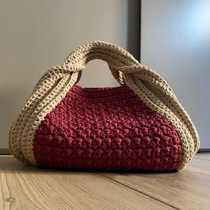 Patrón de ganchillo Elodie Bolso de lana, bolso de mujer, bolso de compras, bolso de verano, bolso de playa, bolso de mano