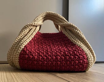 CROCHET PATTERN ELODIE Bag Crochet Bag Pattern Wool Bag crochet purse  woman bag shopping bag summer bag beach bag, handbag