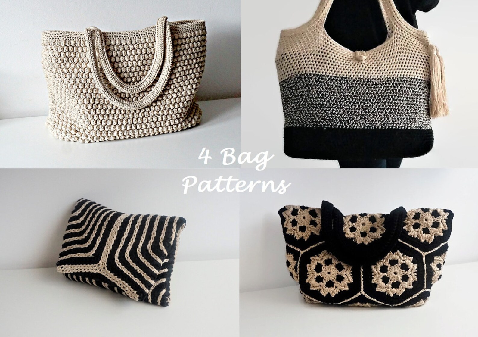 CROCHET PATTERN Crochet Bag Pattern Tote Pattern Crochet Purse Etsy