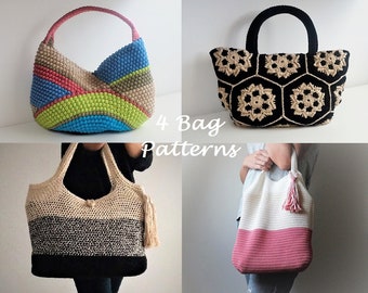 CROCHET PATTERN Crochet Bag Pattern Tote Pattern crochet purse  woman bag, shopping bag, summer bag beach bag, handbag, crochet shoulder bag