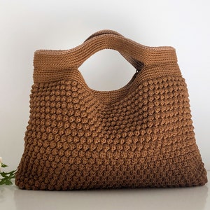 PATRON AU CROCHET Darryl Tawny Handbag Crochet Bag Pattern, sac à main au crochet, sac d'été, sac de plage, sac à main, sac à bandoulière au crochet