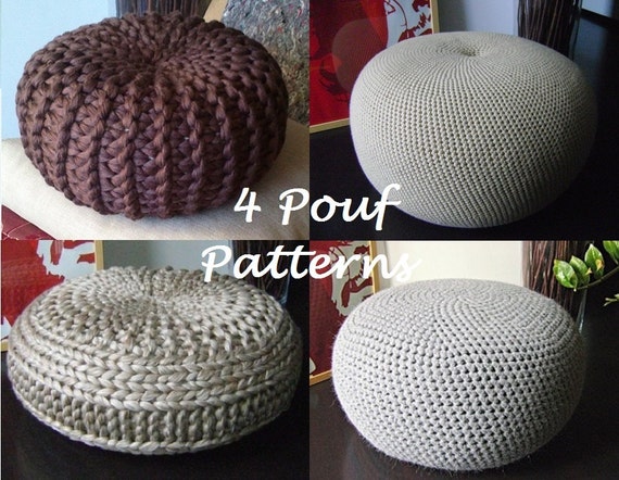 CROCHET PATTERN 40 Knitted Crochet Pouf Floor Cushion Etsy Best How To Knit A Pouf Cover CROCHET PATTERN 40 Knitted Crochet Pouf Floor Cushion Etsy Best How To Knit A Pouf Cover