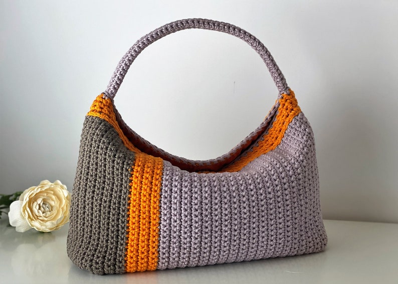 4 CROCHET PATTERNS Crochet Bag Pattern Tote Pattern crochet purse woman bag, shopping bag, summer bag handbag crochet shoulder bag image 3