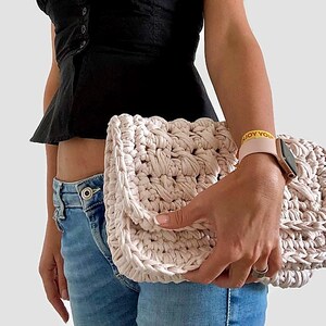 CROCHET PATTERN Brea Pochette Bag Crochet Bag Pattern Tote Pattern woman bag summer bag beach bag, handbag, crochet image 2