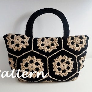 CROCHET PATTERN Crochet Bag Pattern Tote Pattern crochet purse woman bag, shopping bag, handbag, crochet shoulder bag, market bag image 5