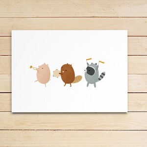 Greeting Card Fanfare | Birthday Card | Handmade Illustration | Congratulations postcard