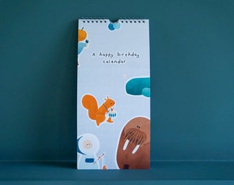 A happy birthday calendar | Handmade Birthday Calendar | Perpetual calendar