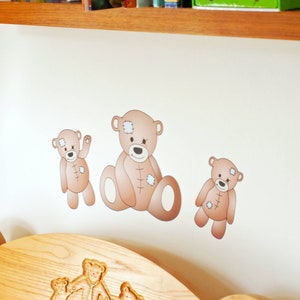 ON SALE NOW **Teddy Bear Fabric Wall Stickers, Bear Nursery Wall Art Decals