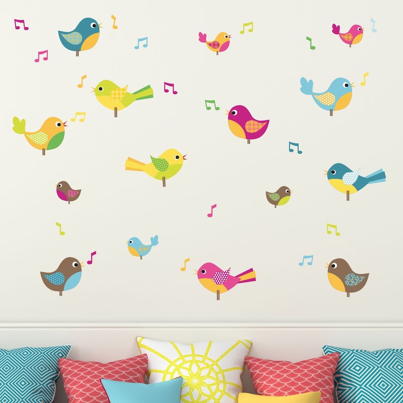 bird wall stickers kids bird wall stickers nursery wall | etsy