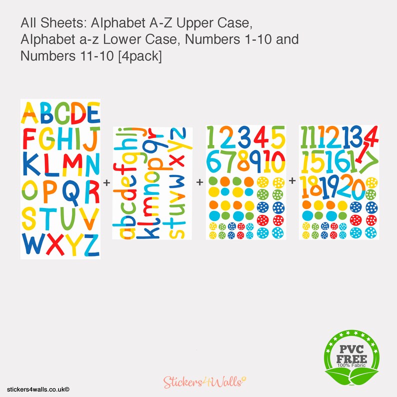 Reusable Alphabet Wall Wall Stickers Number Wall Decals Etsy