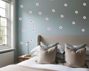 Cherry Blossom Fabric Wall Decals: Removable Sakura Stickers