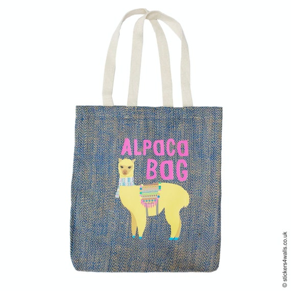 High quality jute bag Strong reusable bag Alpaca Bag Fabric Bag trendy reusable shopping bag Blue reusable shopper Jute shopping bag