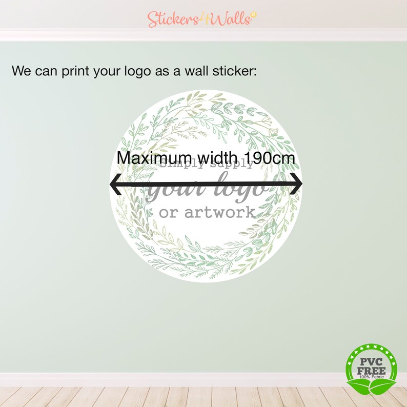 Reusable Your Brand Logo Fabric Wall Sticker Business Logo Etsy UK