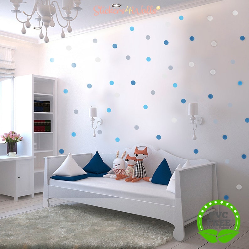 Reusable Polka Dot Wall Stickers Polka Dots Wall Decals Etsy