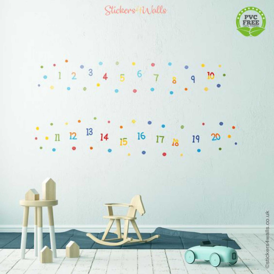 Reusable Alphabet Fabric Wall Stickers, Number and Letter Wall Decals ...