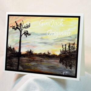 Original Art Blank Notecards, Note Cards,  Sunset, Watercolor