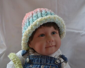 Newborn Hat, Knitted Hat,  Rolled Edge Hat
