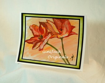 Original Art Blank Notecards, Note Cards, Blossom Watercolor