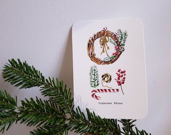 carte de noël, carte de voeux, illustration noël, illustration, papeterie, idée cadeau