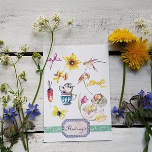 illustration printemps, illustration, aquarelle, carte postale, carte à offrir, idée cadeau, illustration fleur