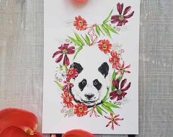 watercolor illustration, watercolor print, postcard, message card, gift idea, stationery, illustration