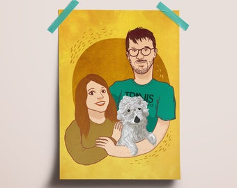 Custom Family Portrait - Digital download