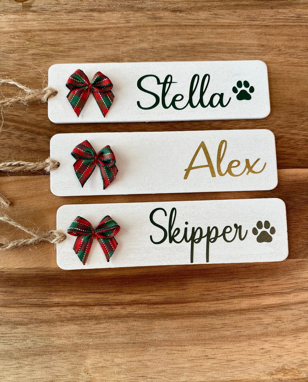 Christmas Stocking Name Tag Custom Stocking Name Tags Wood Etsy