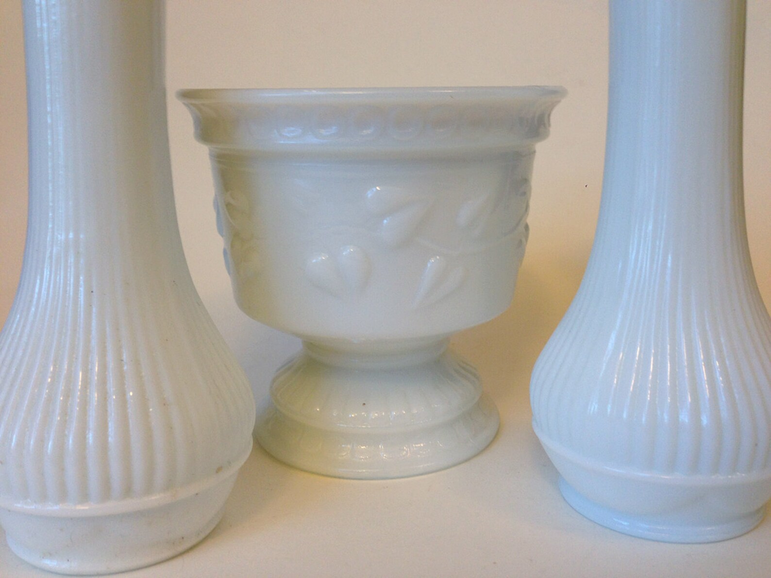 Randall Milk Glass Vases and Planter Etsy