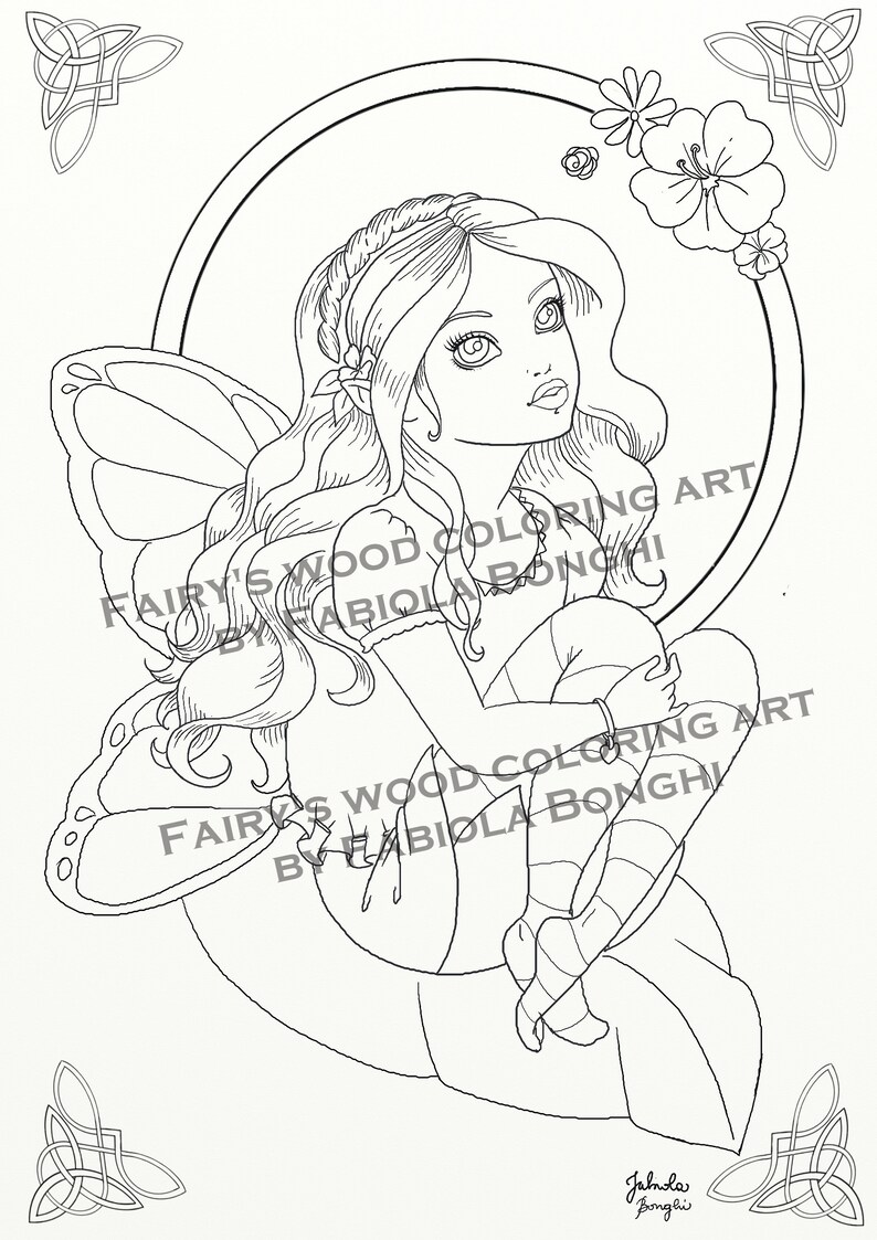 Download Susan the flower Fairy coloring page instantly | Etsy