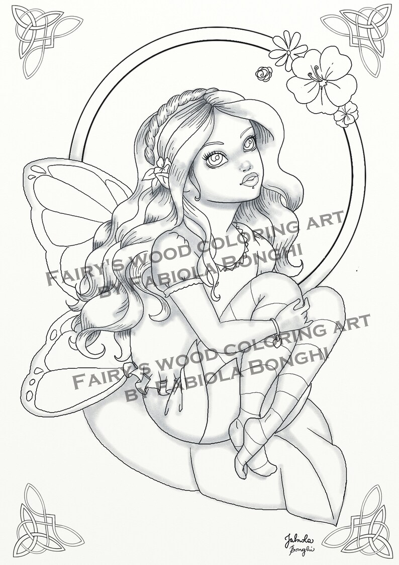Download Susan the flower Fairy coloring page instantly | Etsy