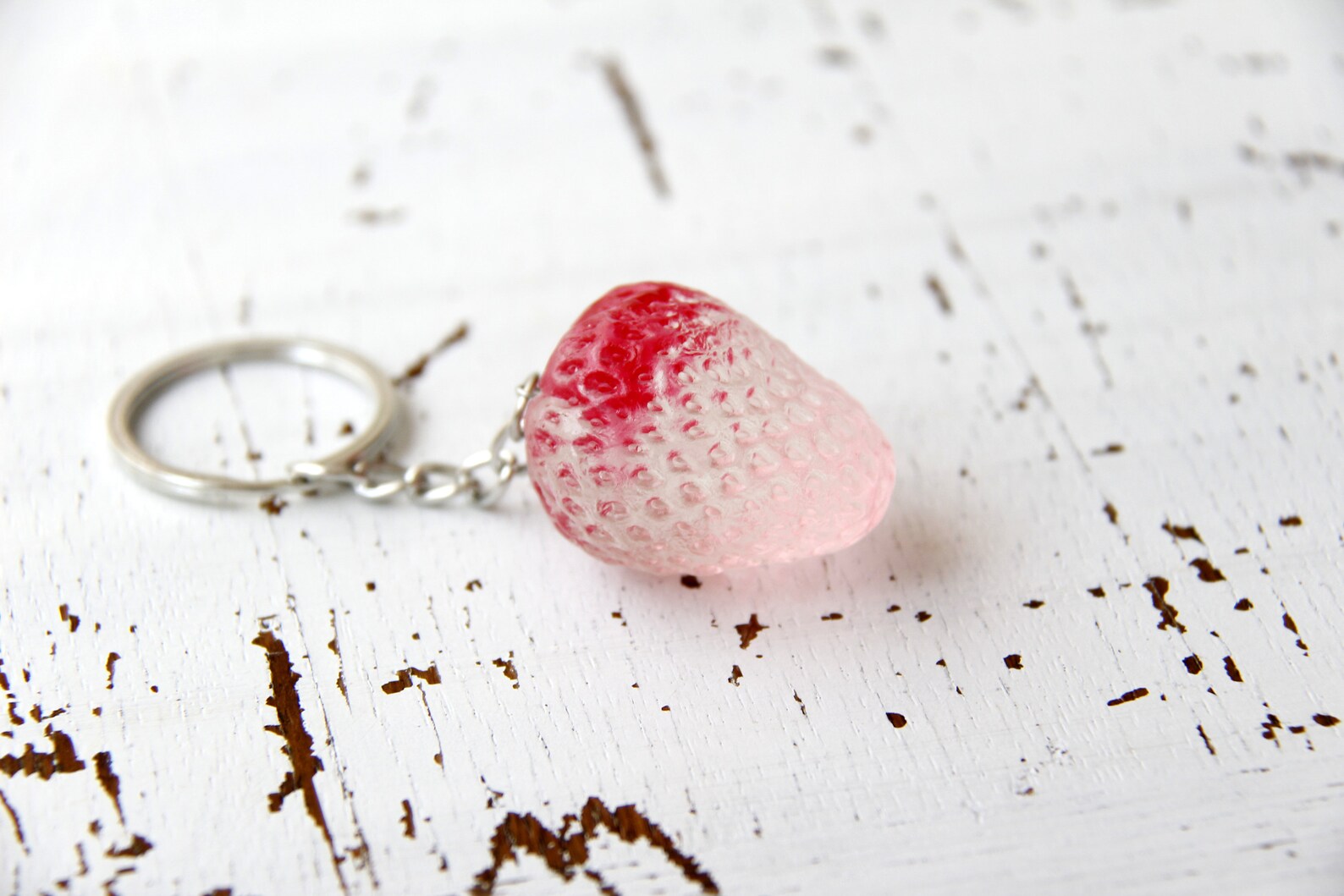 Keychain strawberry Cute Keychains resin Keychains women Etsy