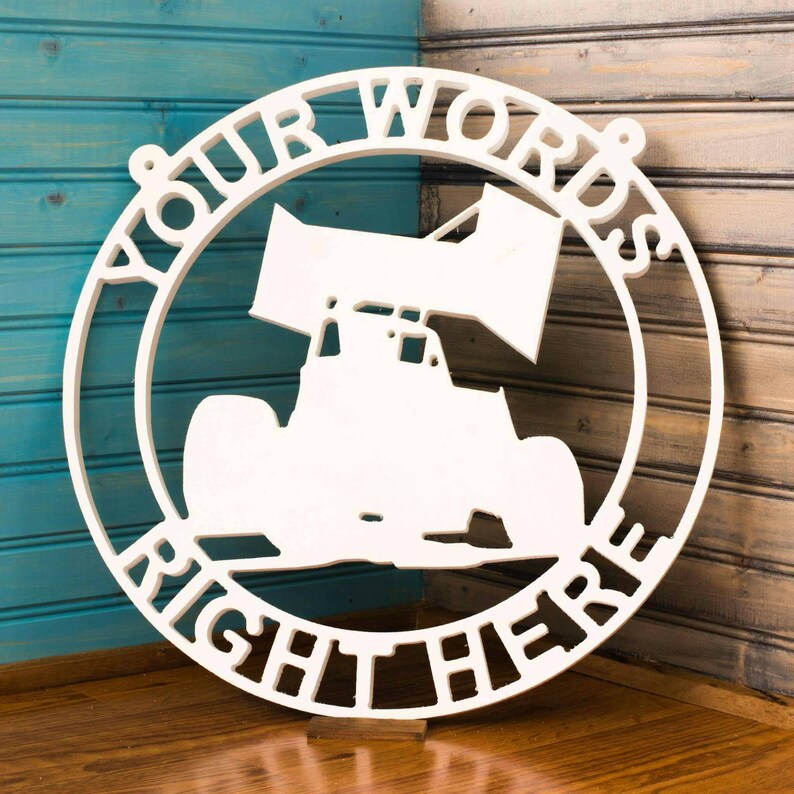 Sprint Car Racer Customized weatherproof PVC sign for indoor Etsy